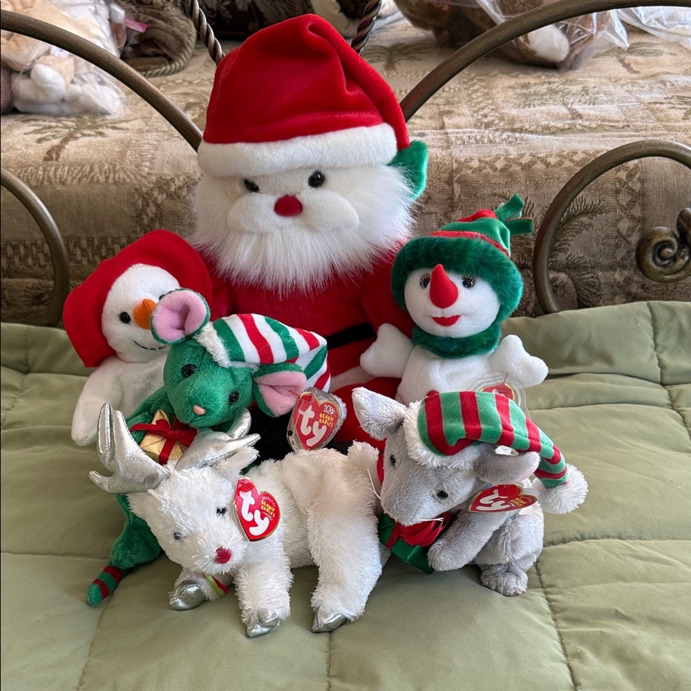 Vintage Ty Beanie Babies Christmas collection.